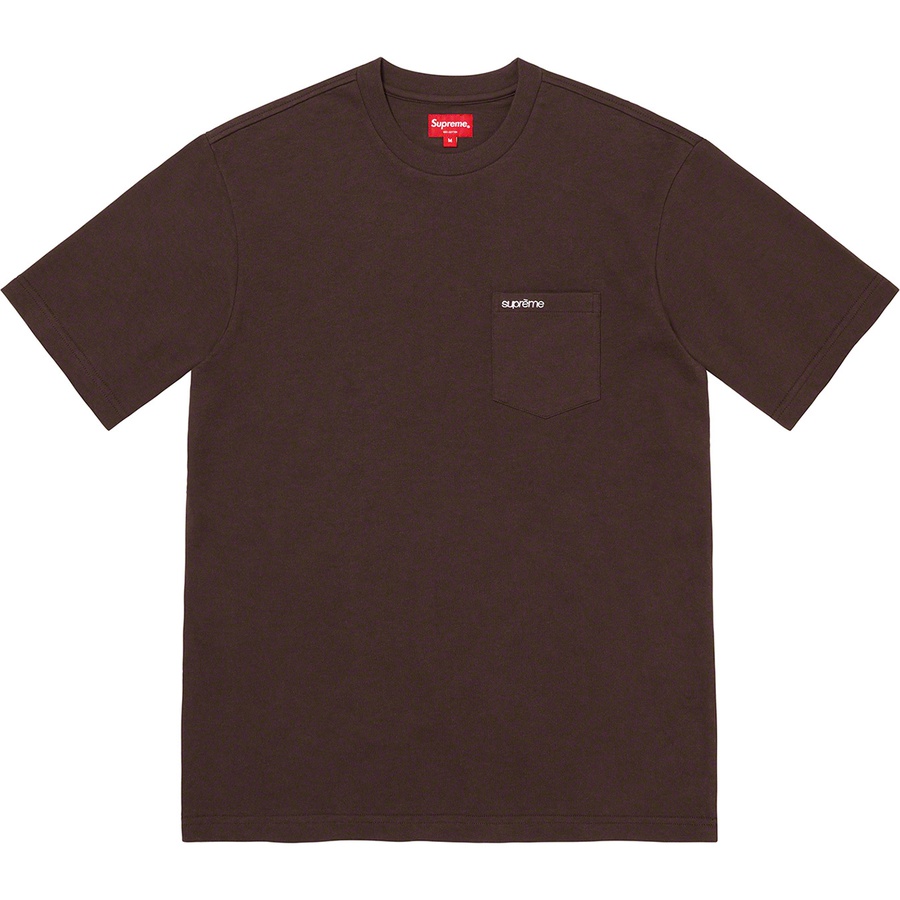 Supreme S S Pocket Tee (SS22) - Dark Brown - $60