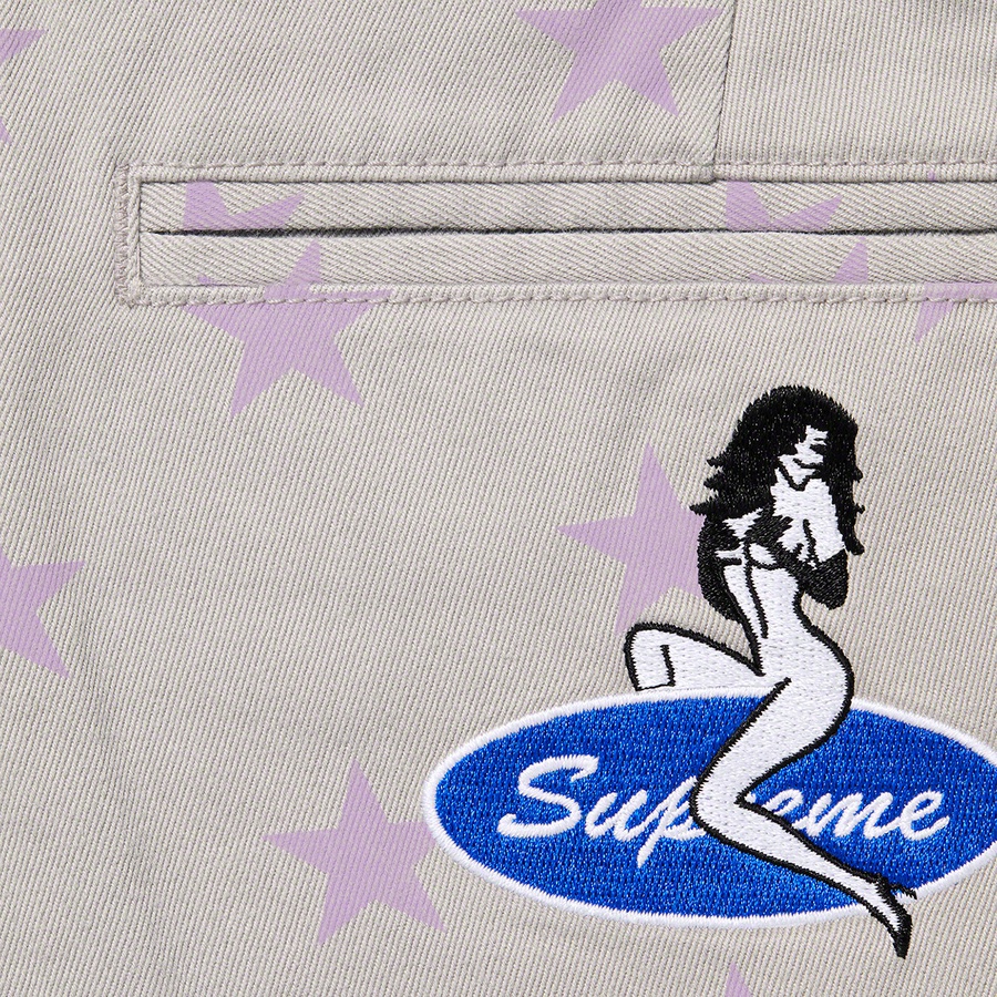 Supreme Chino Pant (SS22) - Grey Stars - $148