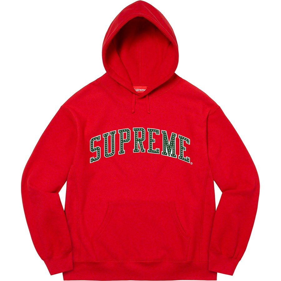 Supreme Stars Arc Hooded Sweatshirt (SS22) - Red - $168