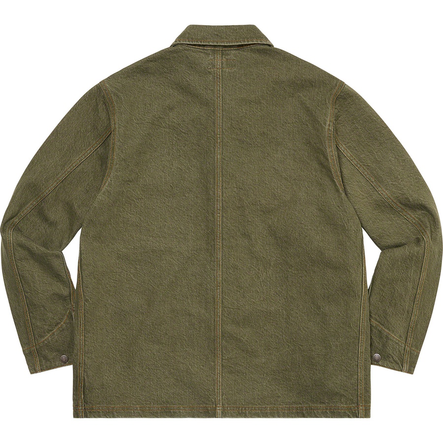 Supreme Denim Chore Coat (SS22) - Olive - $178