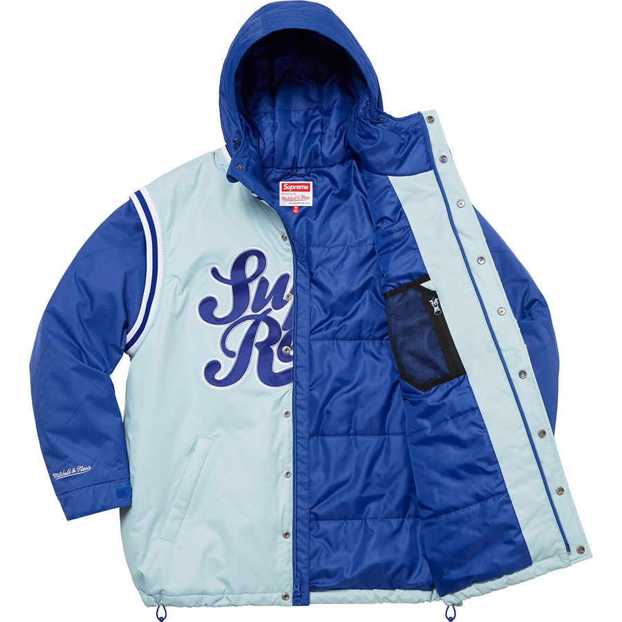Supreme Supreme Mitchell & Ness Quilted Sports Jacket (SS22) - Light Blue - $298