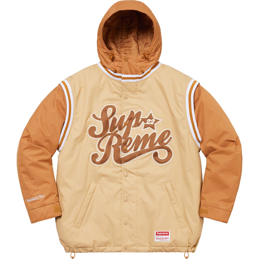 Supreme Supreme Mitchell & Ness Quilted Sports Jacket (SS22) - Tan - $298