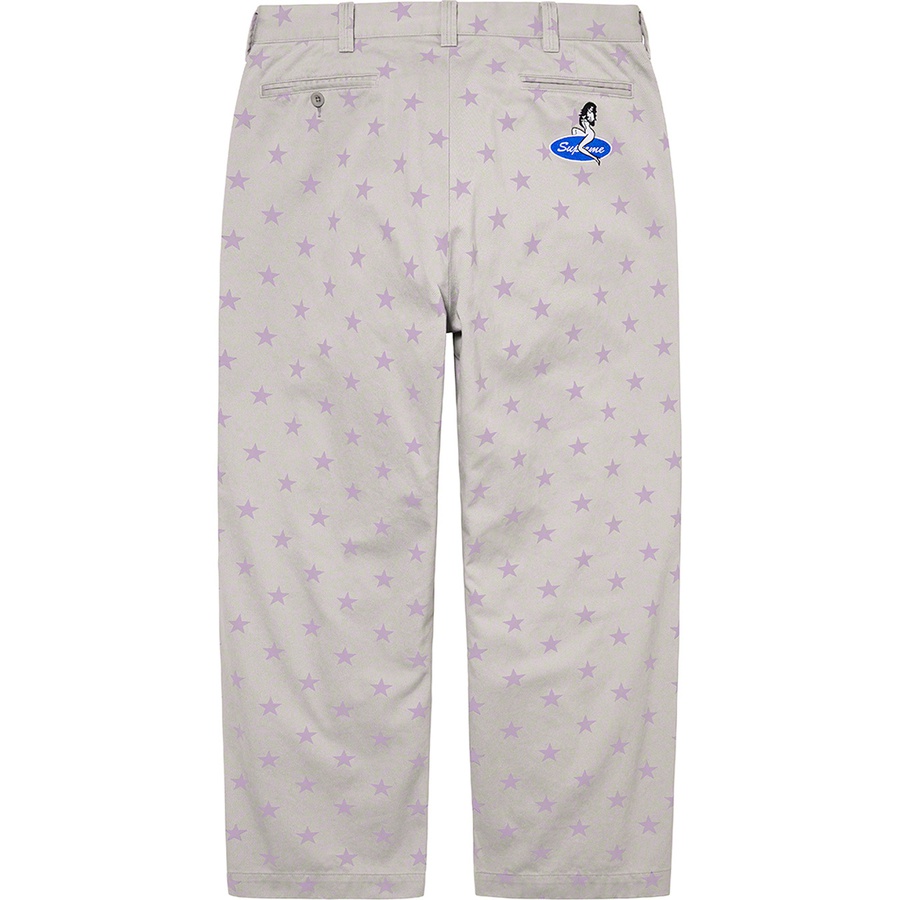 Supreme Chino Pant (SS22) - Grey Stars - $148