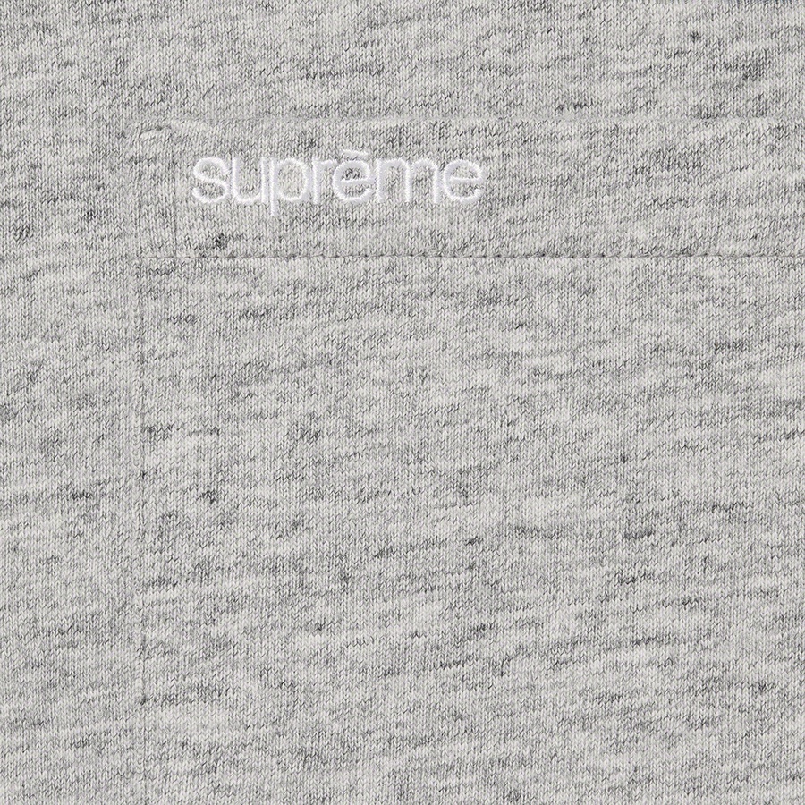 Supreme S S Pocket Tee (SS22) - Heather Grey - $60