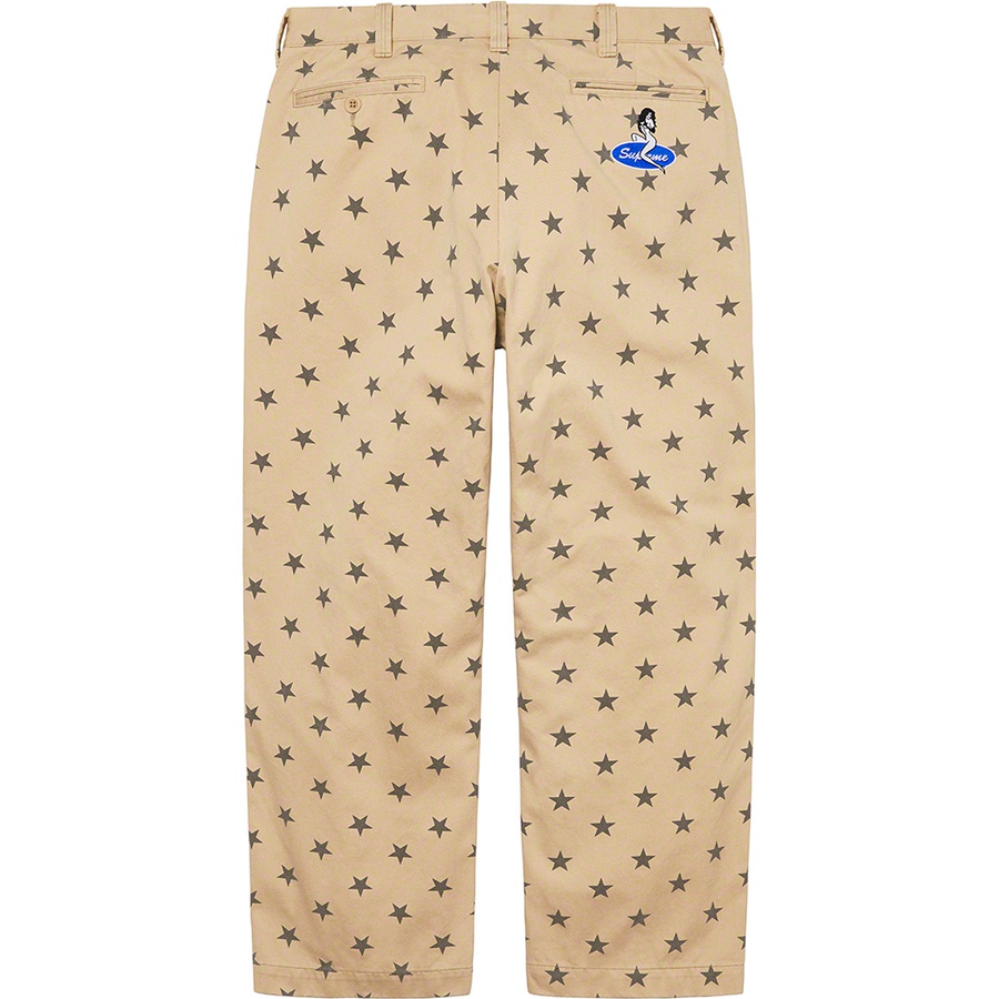 Supreme Chino Pant (SS22) - Khaki Stars - $148