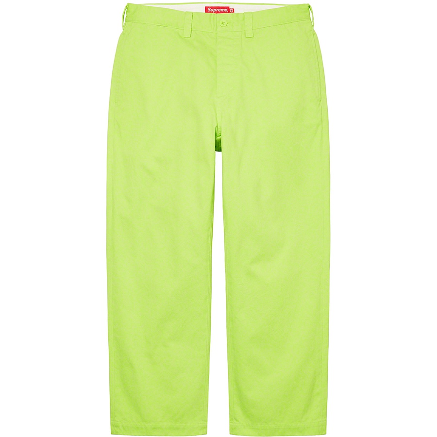 Supreme Chino Pant (SS22) - Light Neon - $148