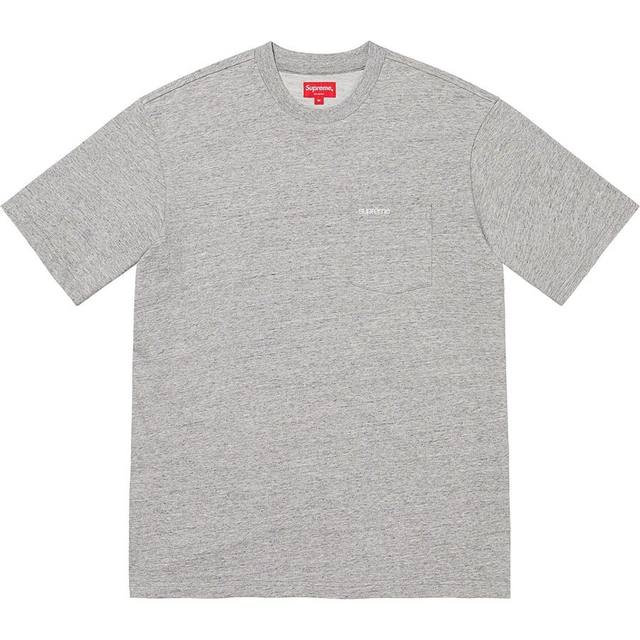 Supreme S S Pocket Tee (SS22) - Heather Grey - $60
