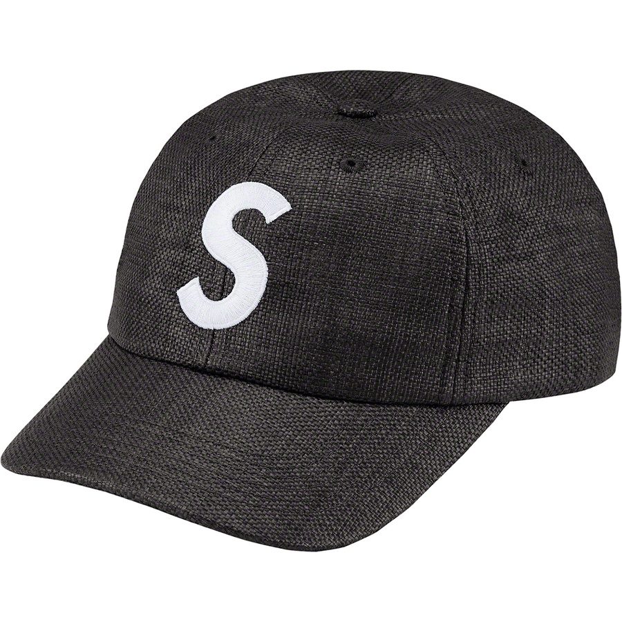 Supreme Raffia S Logo 6-Panel (SS22) - Black - $58