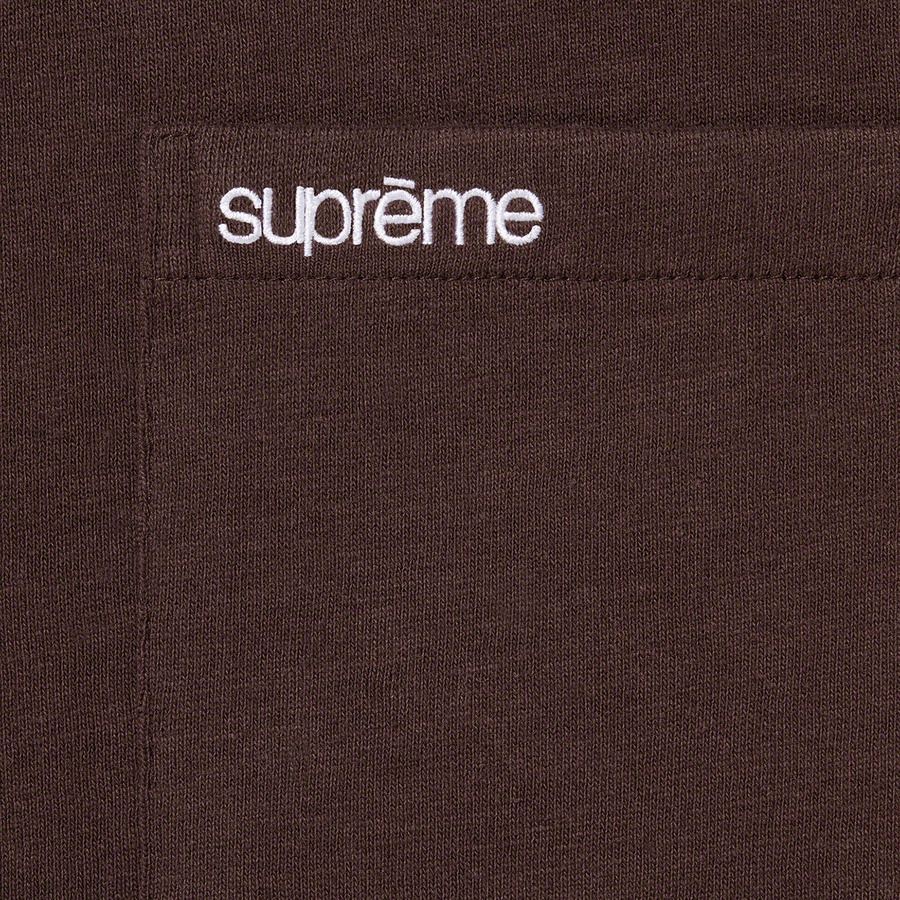 Supreme S S Pocket Tee (SS22) - Dark Brown - $60
