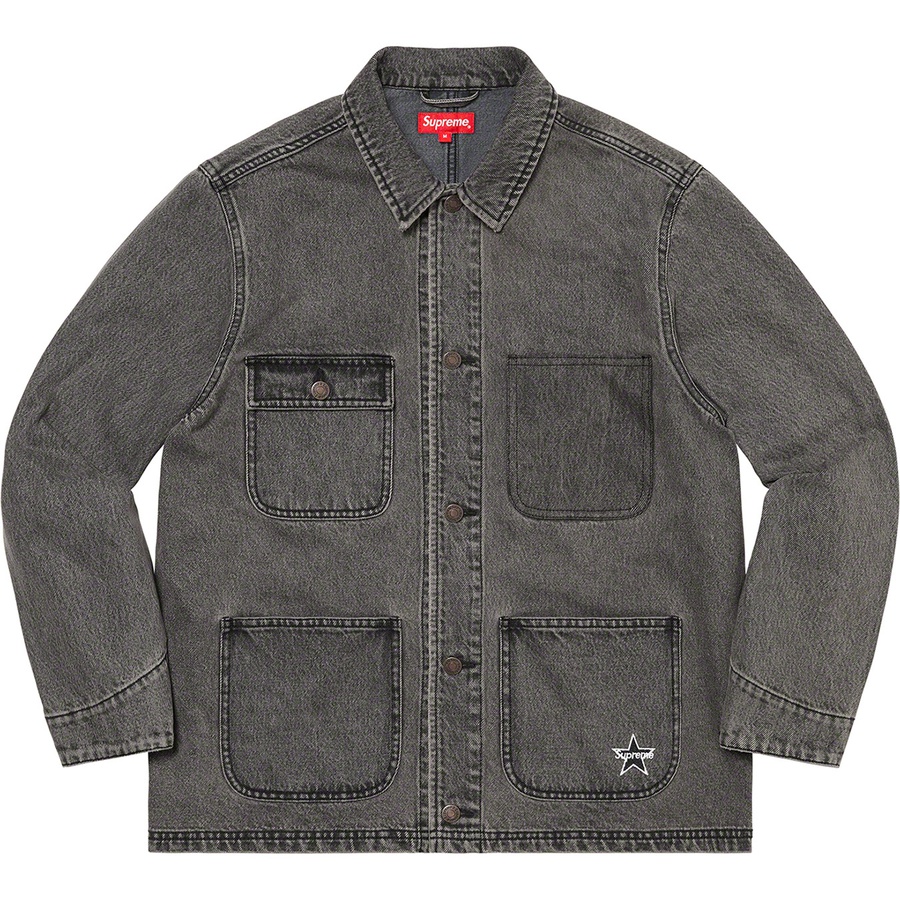 Supreme Denim Chore Coat (SS22) - Black - $178