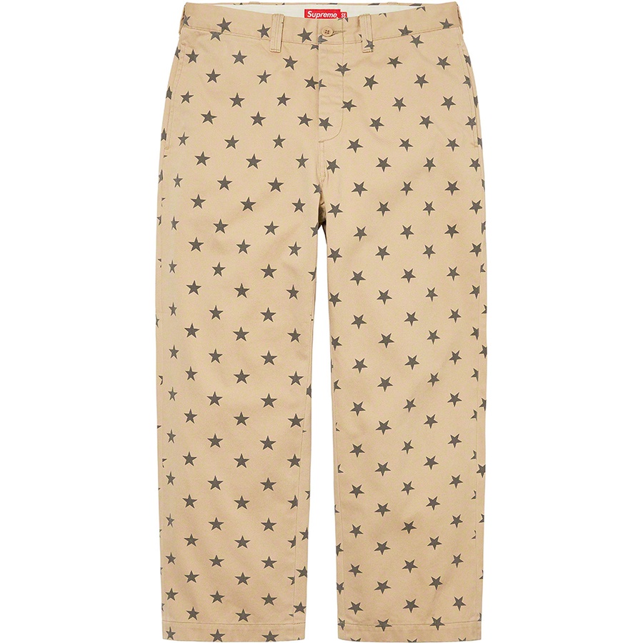 Supreme Chino Pant (SS22) - Khaki Stars - $148