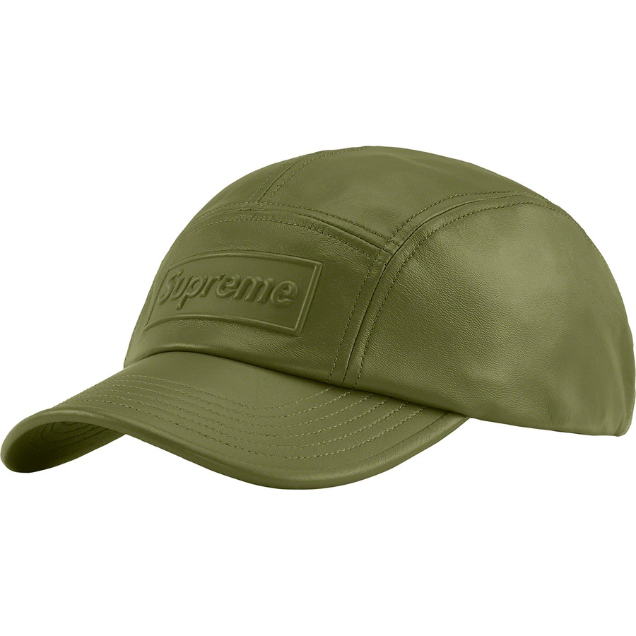 Supreme GORE-TEX Leather Camp Cap (SS22) - Olive - $78