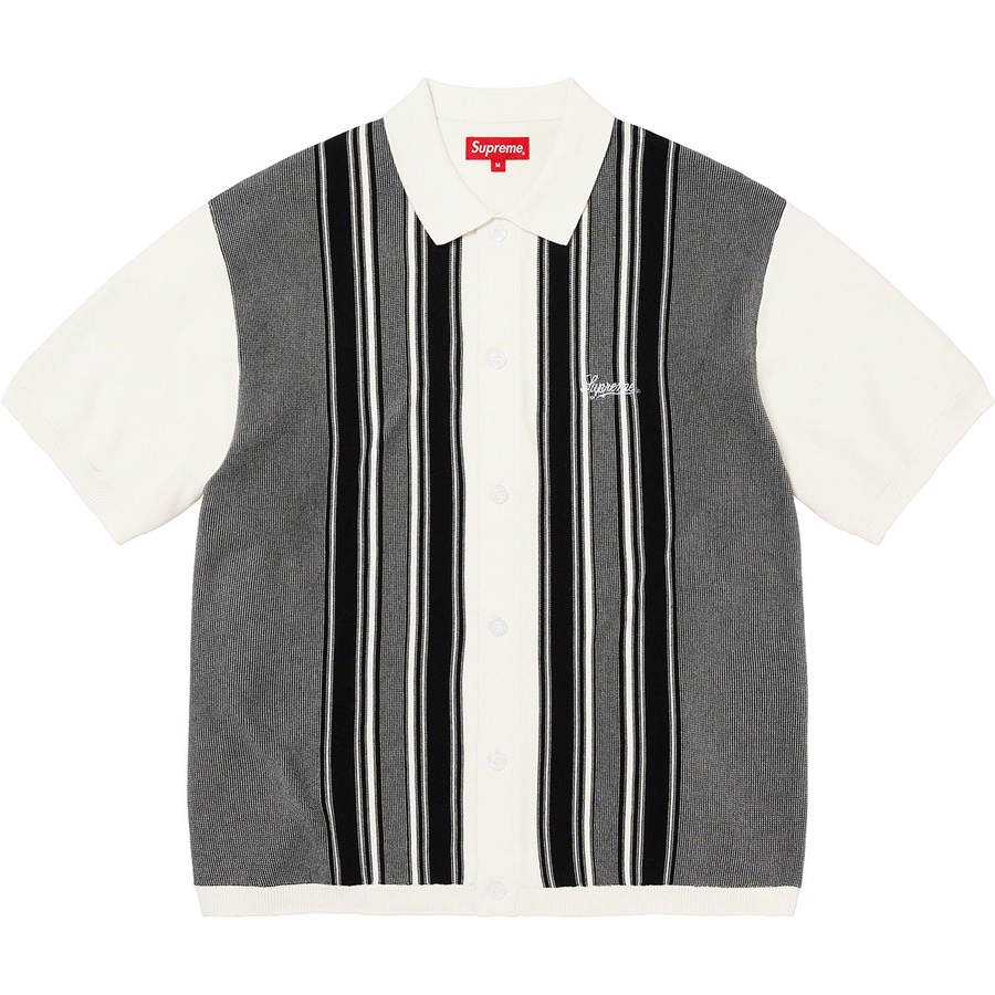 Supreme Stripe Button Up Polo (SS22) - White - $128