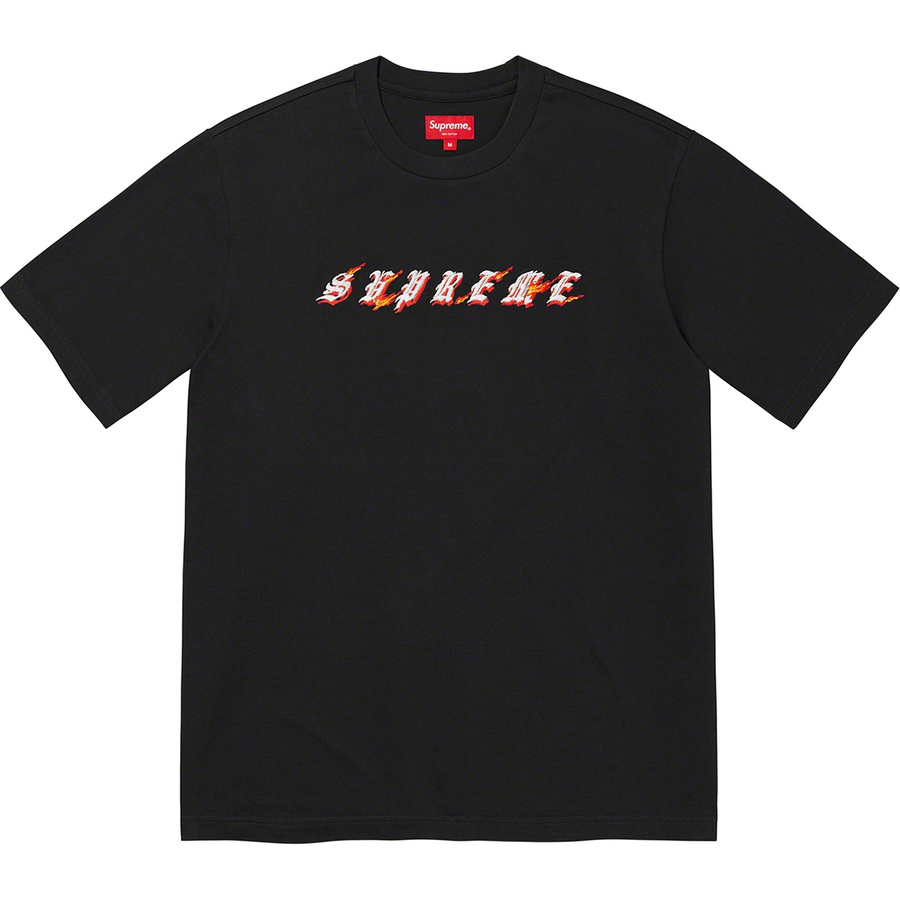 Supreme Flames S S Top (SS22) - Black - $78