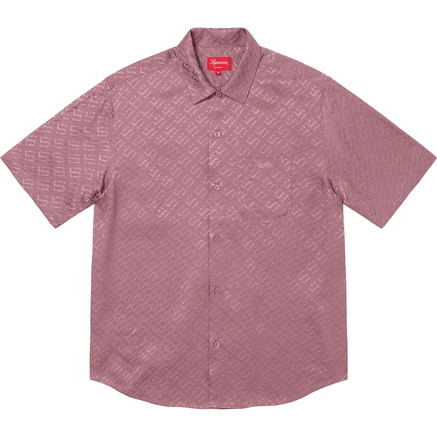 Supreme Tonal Monogram Silk S S Shirt (SS22) - Dusty Purple - $158