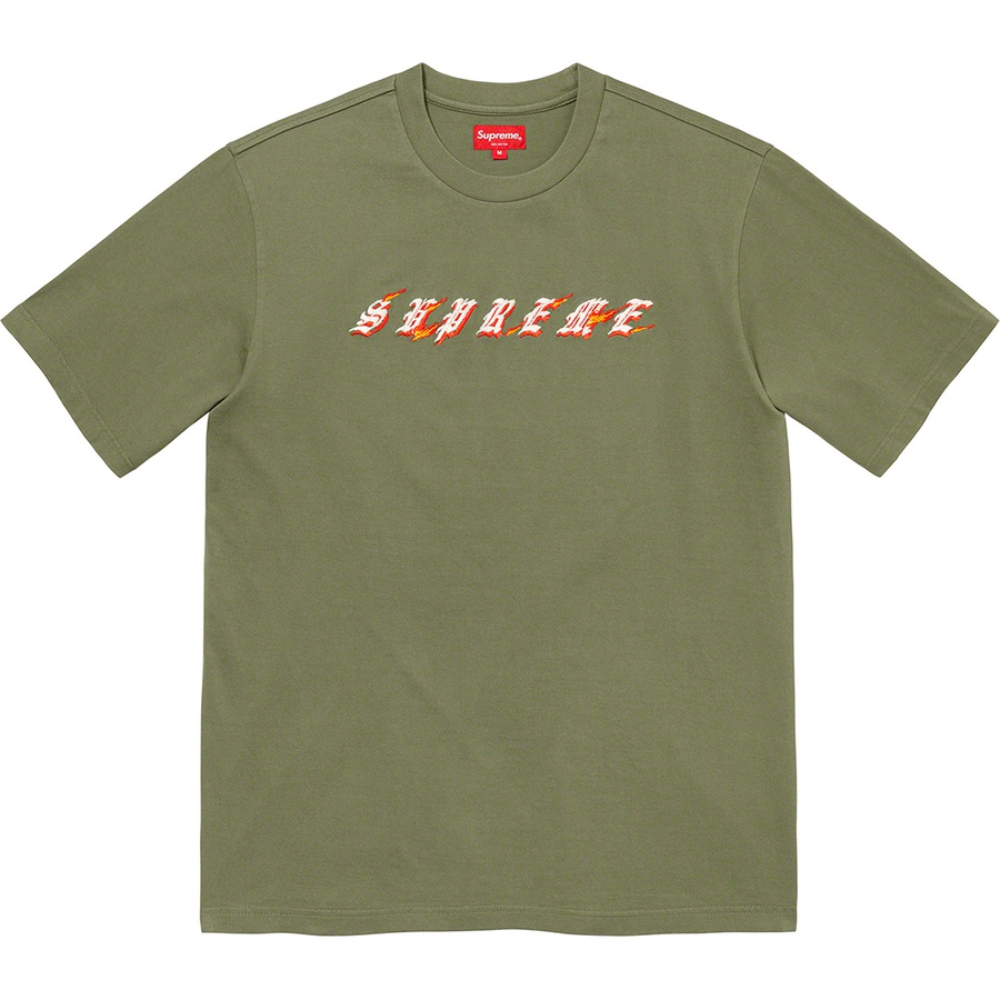 Supreme Flames S S Top (SS22) - Olive - $78