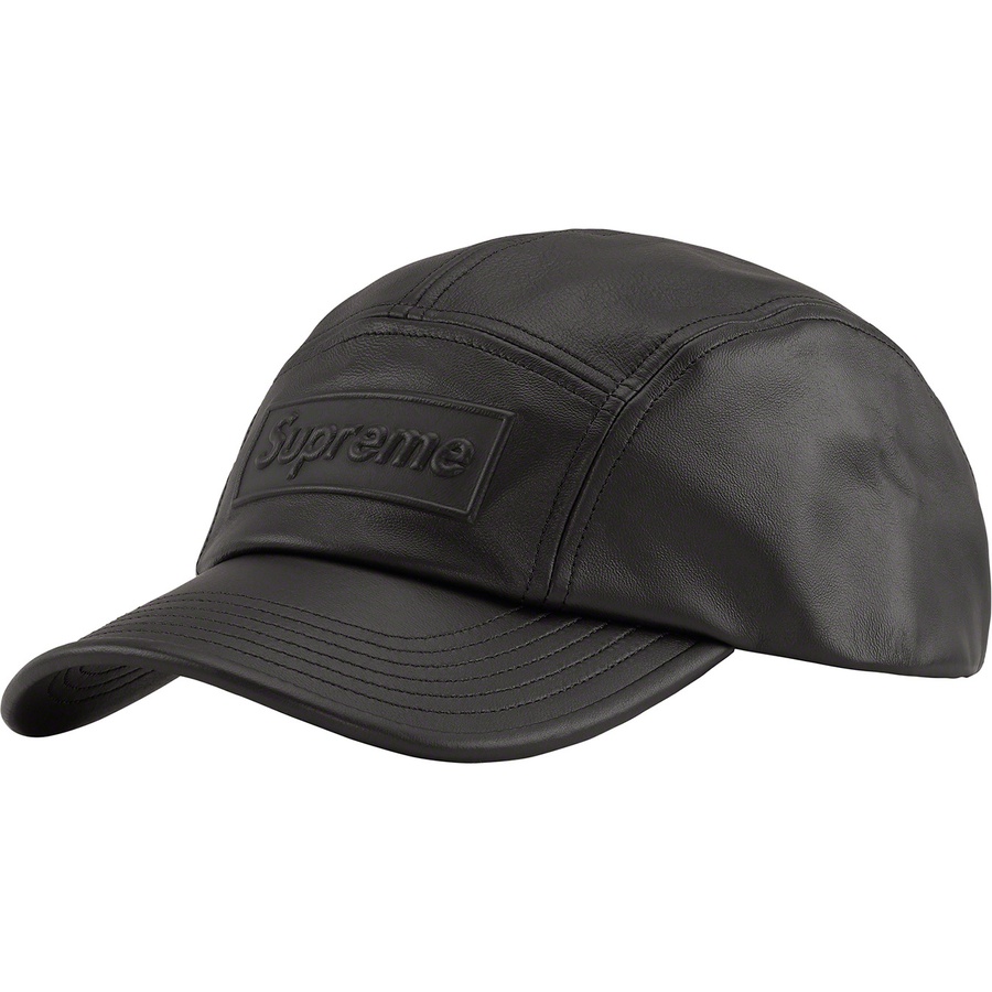 Supreme GORE-TEX Leather Camp Cap (SS22) - Black - $78