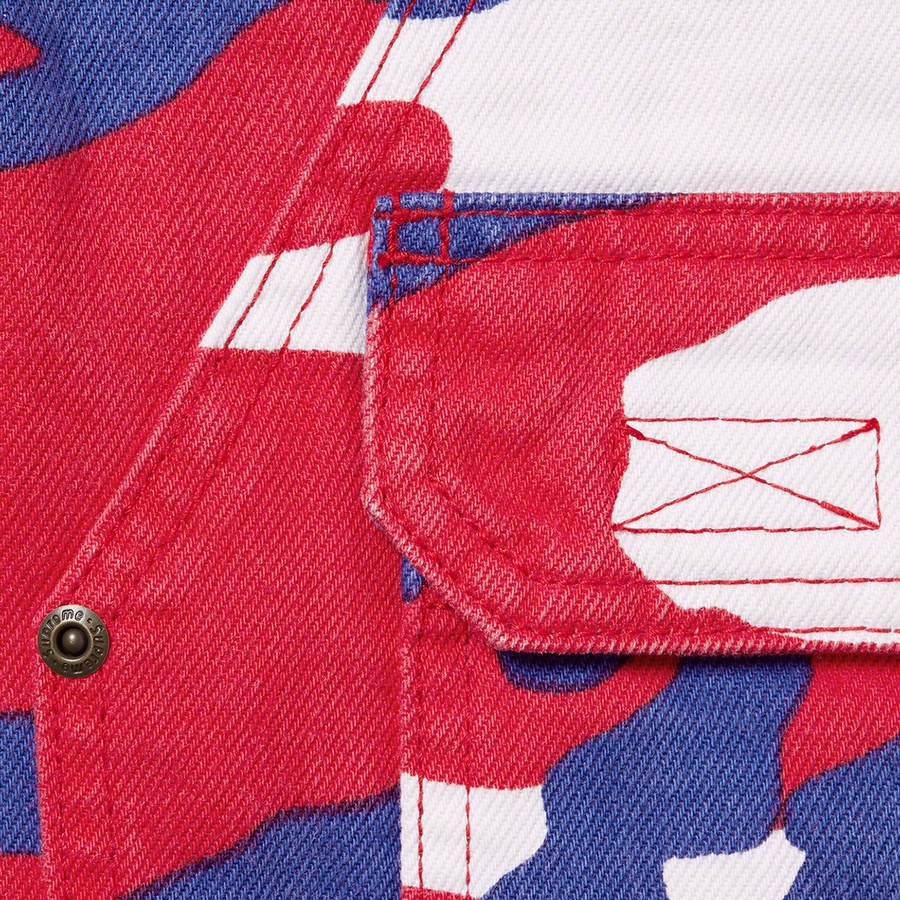 Supreme Double Knee Denim Utility Pant (SS22) - Red Camo - $168