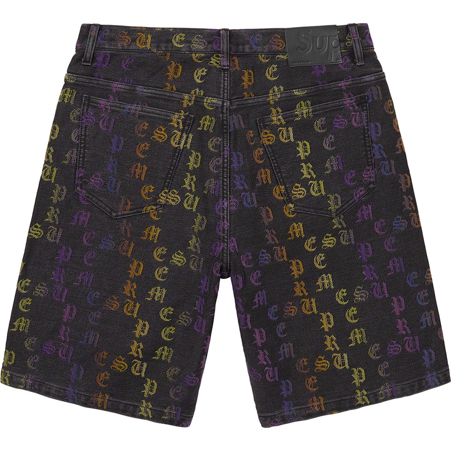 Supreme Gradient Jacquard Denim Short (SS22) - Black - $148