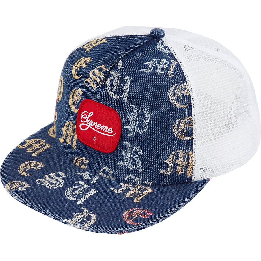 Supreme Gradient Jacquard Denim Mesh Back 5-Panel (SS22) - Blue - $48