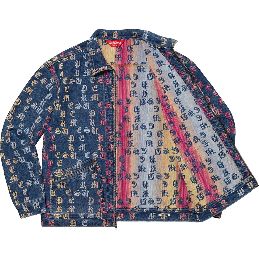 Supreme Gradient Jacquard Denim Work Jacket (SS22) - Blue - $248