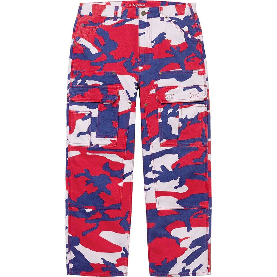 Supreme Double Knee Denim Utility Pant (SS22) - Red Camo - $168