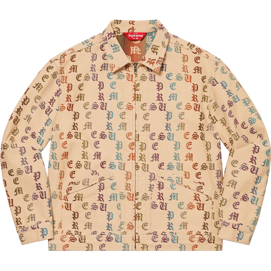 Supreme Gradient Jacquard Denim Work Jacket (SS22) - Tan - $248