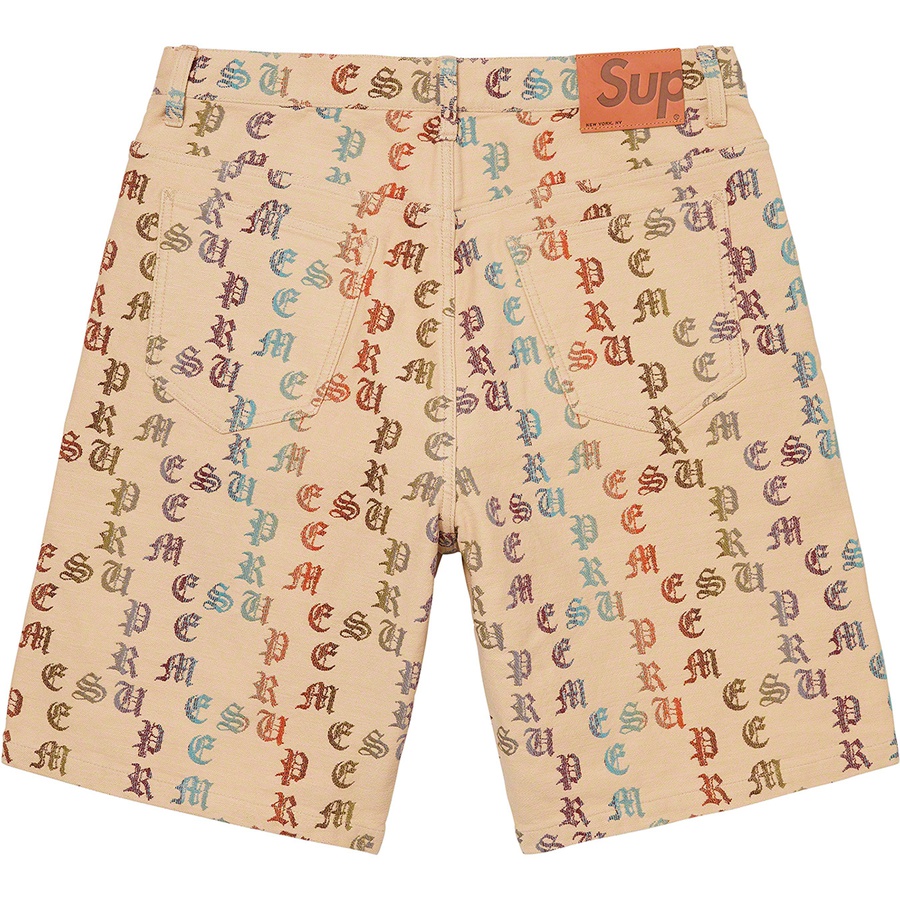 Supreme Gradient Jacquard Denim Short (SS22) - Tan - $148