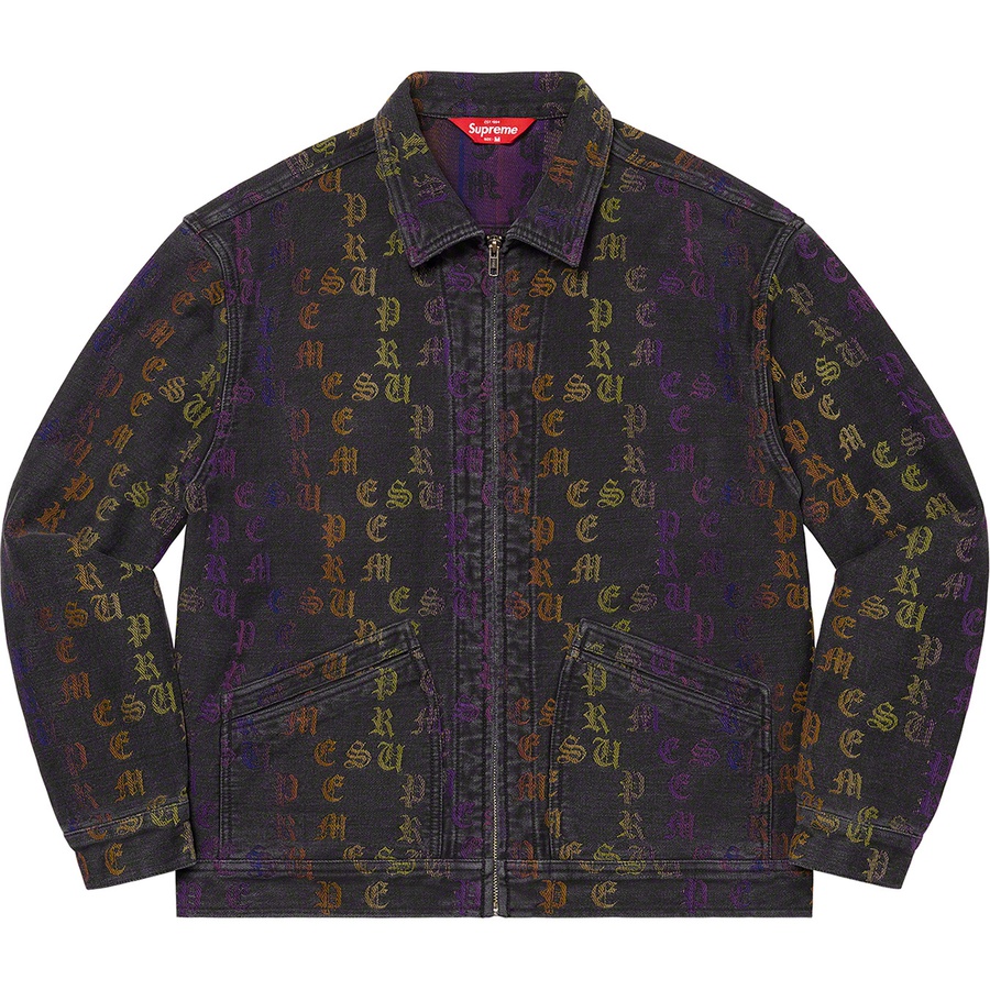 Supreme Gradient Jacquard Denim Work Jacket (SS22) - Black - $248