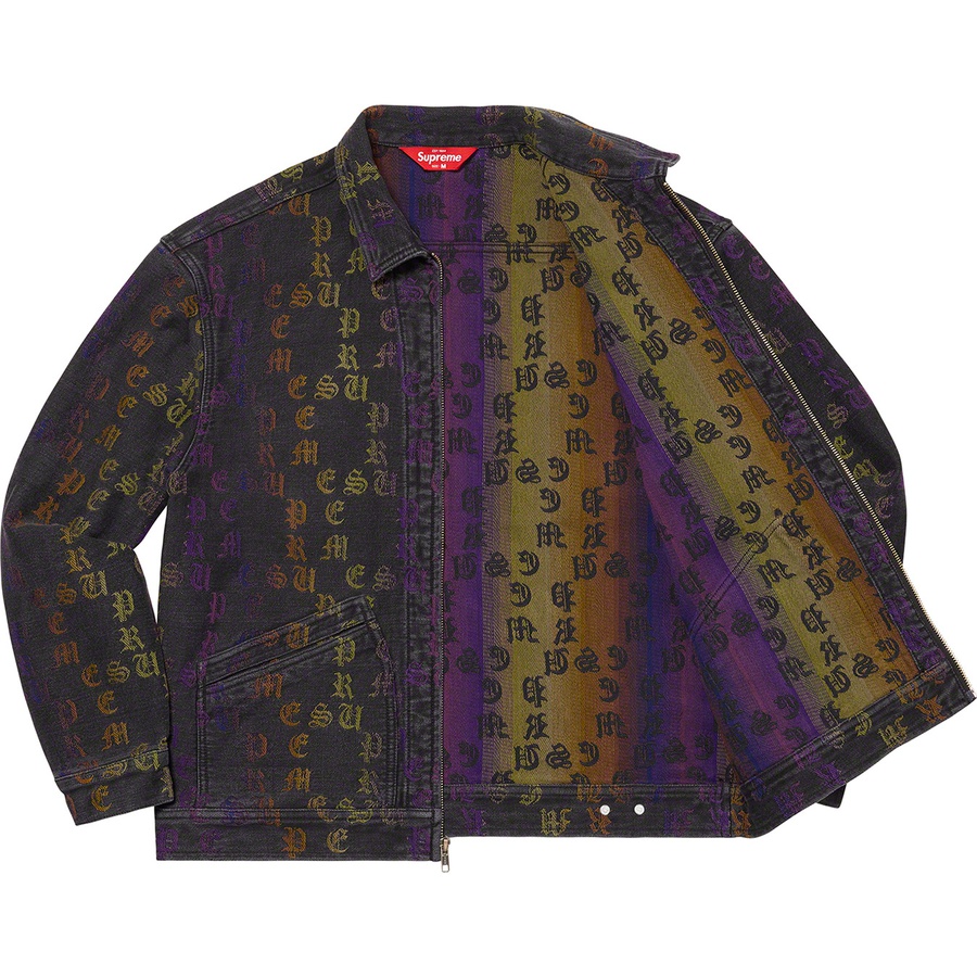 Supreme Gradient Jacquard Denim Work Jacket (SS22) - Black - $248