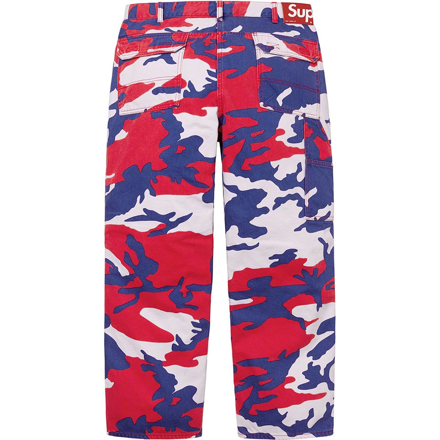 Supreme Double Knee Denim Utility Pant (SS22) - Red Camo - $168