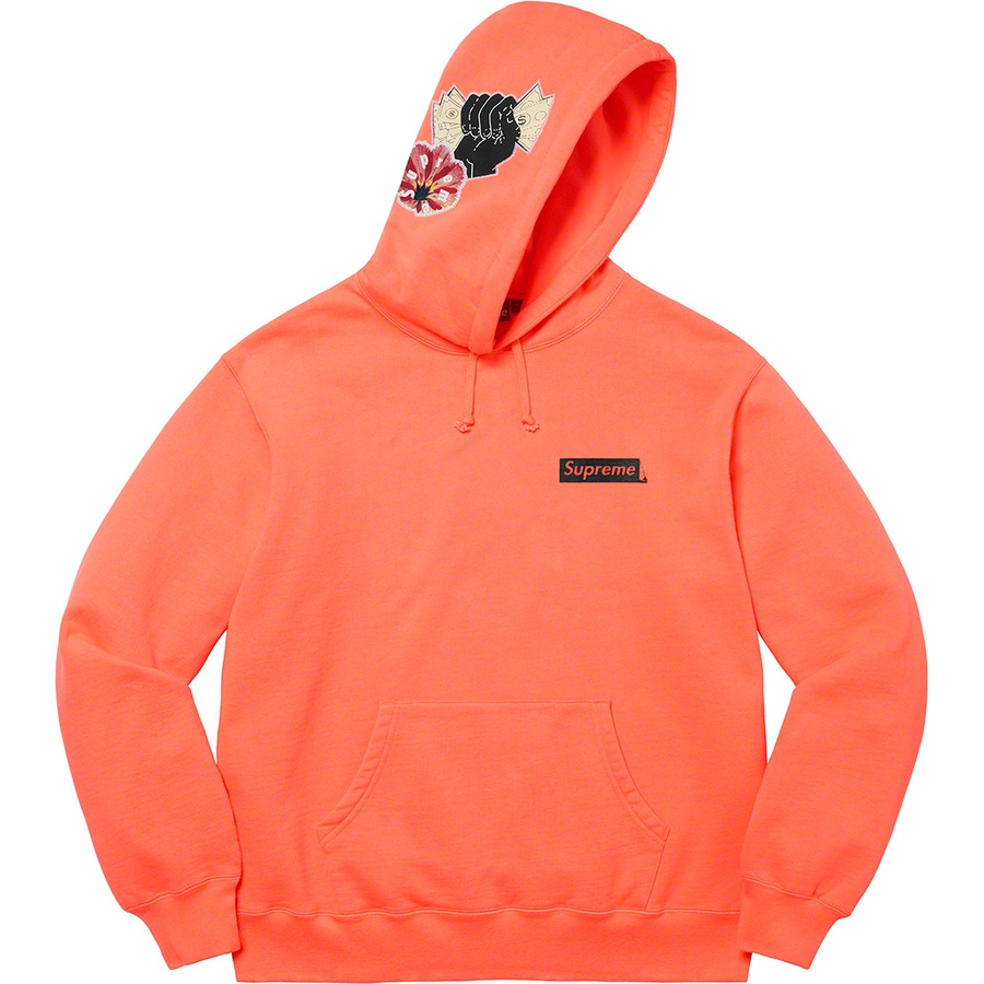 Supreme Instant High Patches Hooded Sweatshirt (SS22) - Apricot - $168