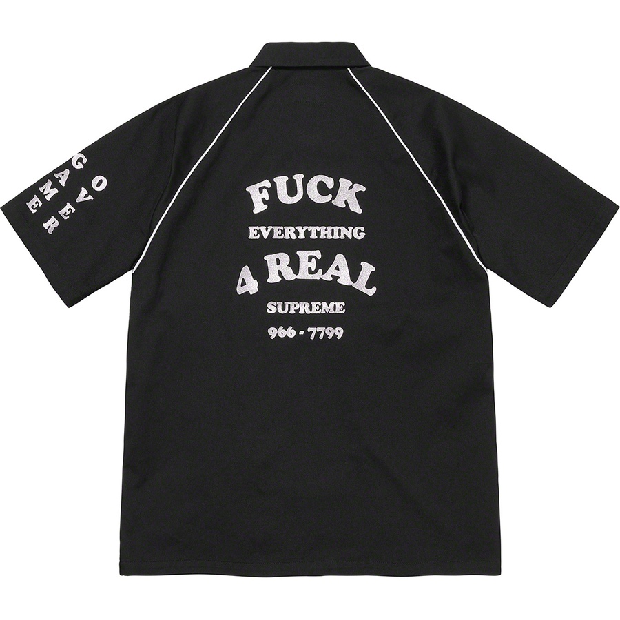 Supreme Fuck Everything S S Work Shirt (SS22) - Black - $128