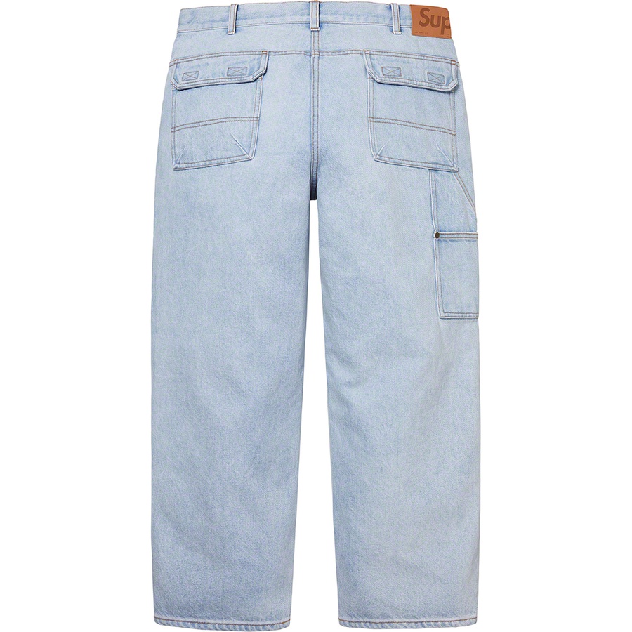 Supreme Double Knee Denim Utility Pant (SS22) - Washed Blue - $168