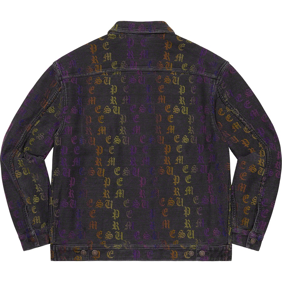 Supreme Gradient Jacquard Denim Work Jacket (SS22) - Black - $248