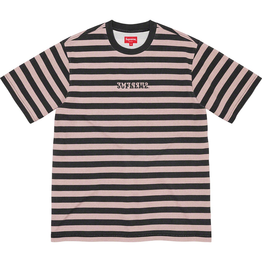 Supreme Reverse Stripe S S Top (SS22) - Black - $78