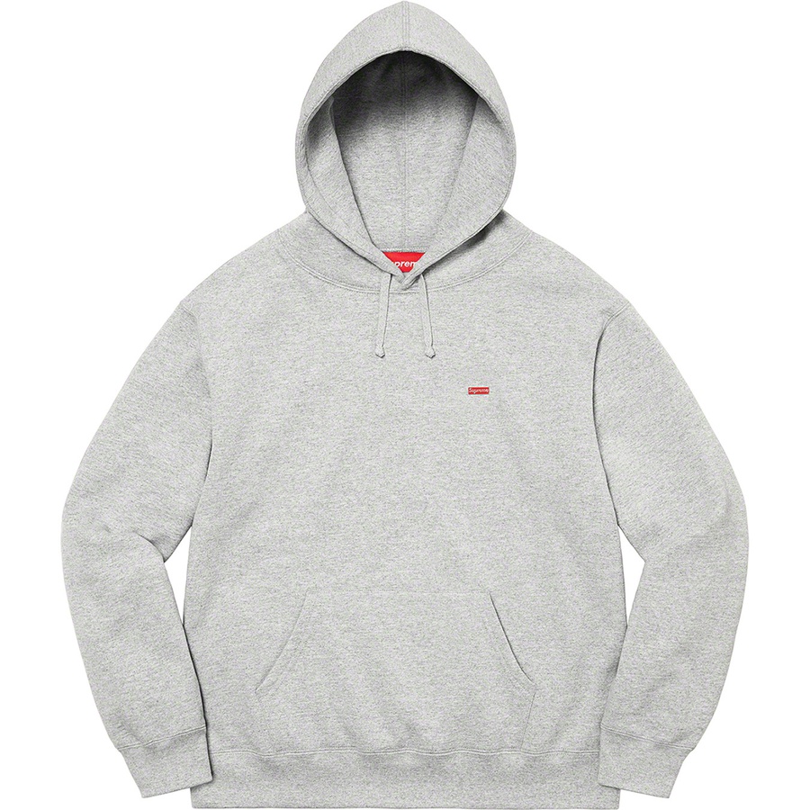 Supreme Enamel Small Box Hooded Sweatshirt (SS22) - Heather Grey - $148