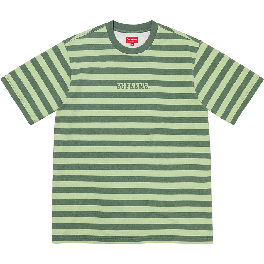 Supreme Reverse Stripe S S Top (SS22) - Green - $78