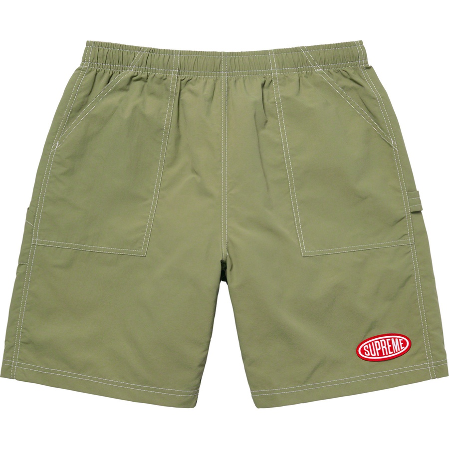 Supreme Nylon Painter Short (SS22) - Olive - $110