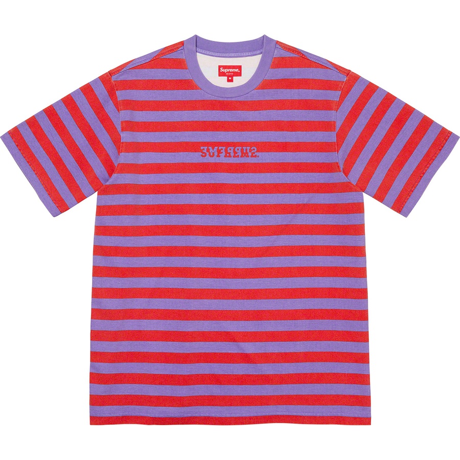 Supreme Reverse Stripe S S Top (SS22) - Red - $78