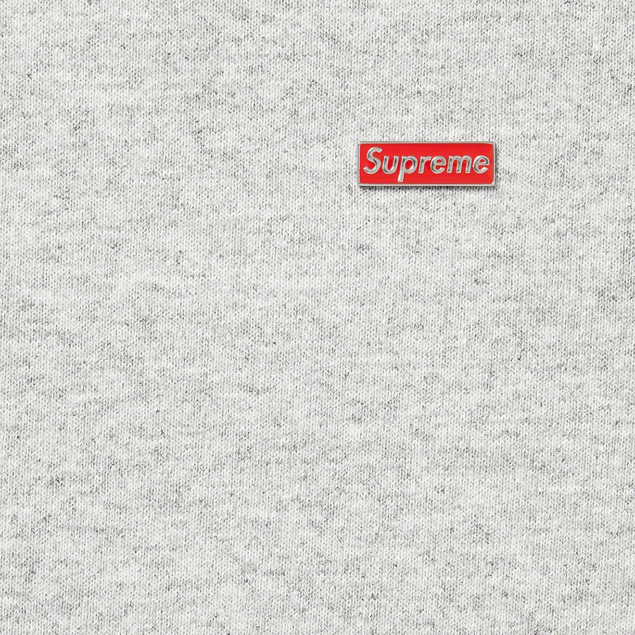 Supreme Enamel Small Box Hooded Sweatshirt (SS22) - Heather Grey - $148