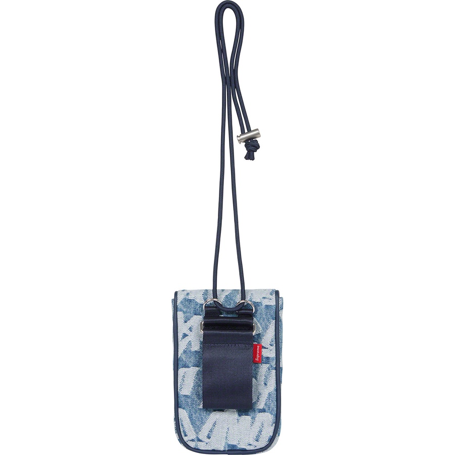 Supreme Fat Tip Jacquard Denim Neck Pouch (SS22) - Blue - $68