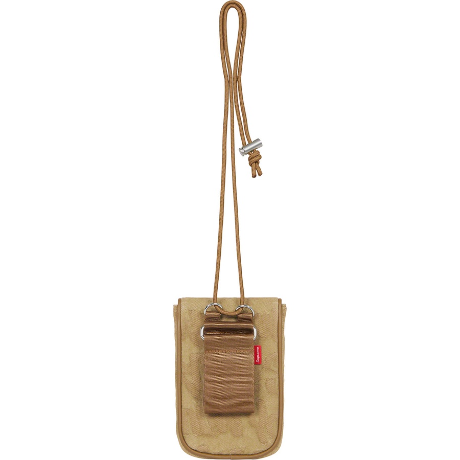Supreme Fat Tip Jacquard Denim Neck Pouch (SS22) - Olive - $68