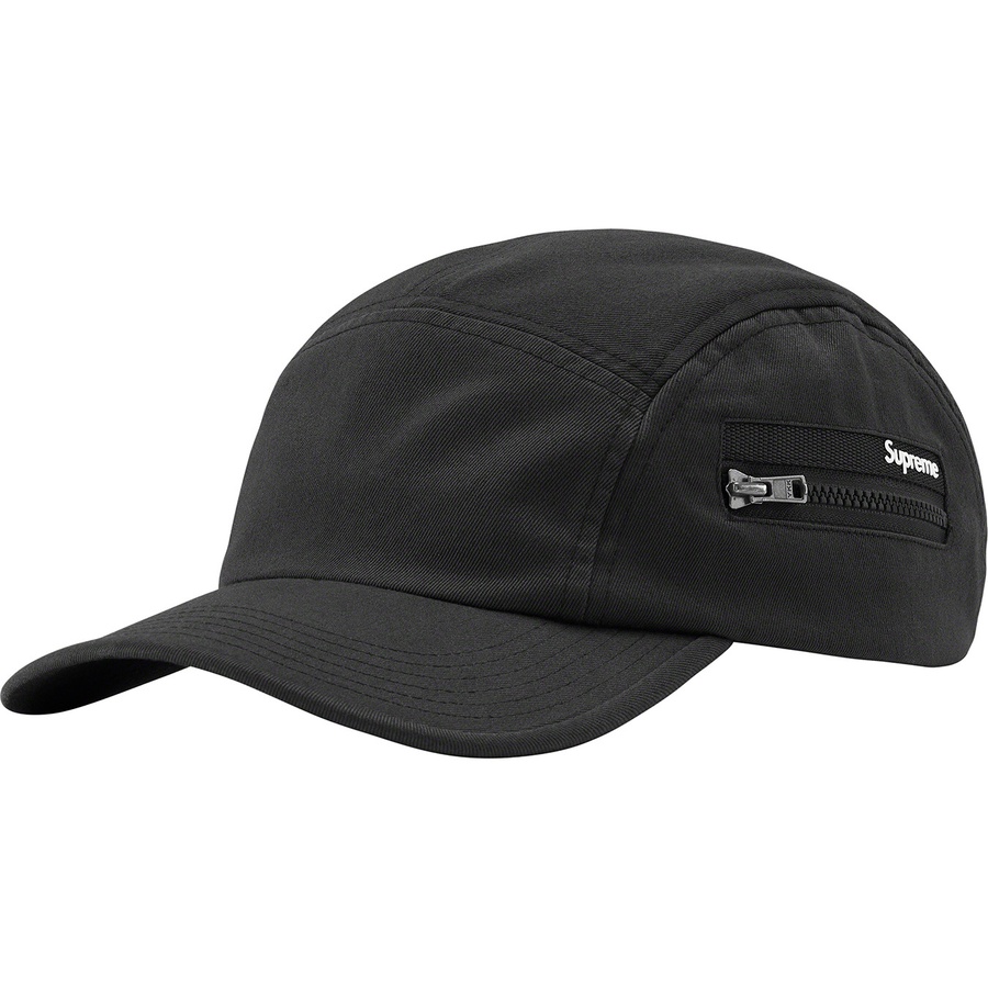 Supreme Zip Pocket Camp Cap (SS22) - Black - $48
