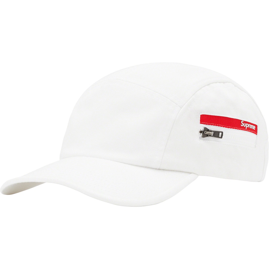 Supreme Zip Pocket Camp Cap (SS22) - White - $48