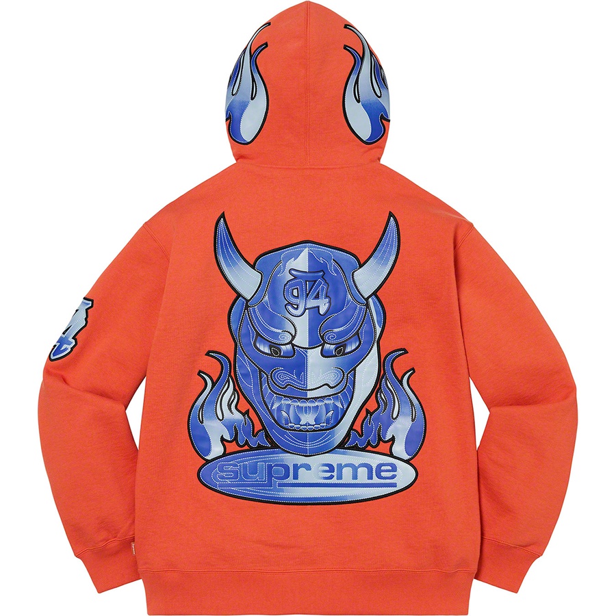 Supreme Demon Zip Up Hooded Sweatshirt (SS22) - Burnt Orange - $178
