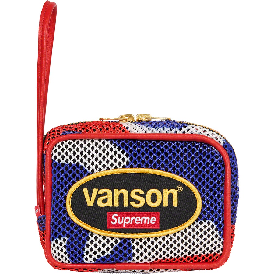 Supreme Supreme Vanson Leathers Cordura Mesh Wrist Bag (SS22) - Red Camo - $128