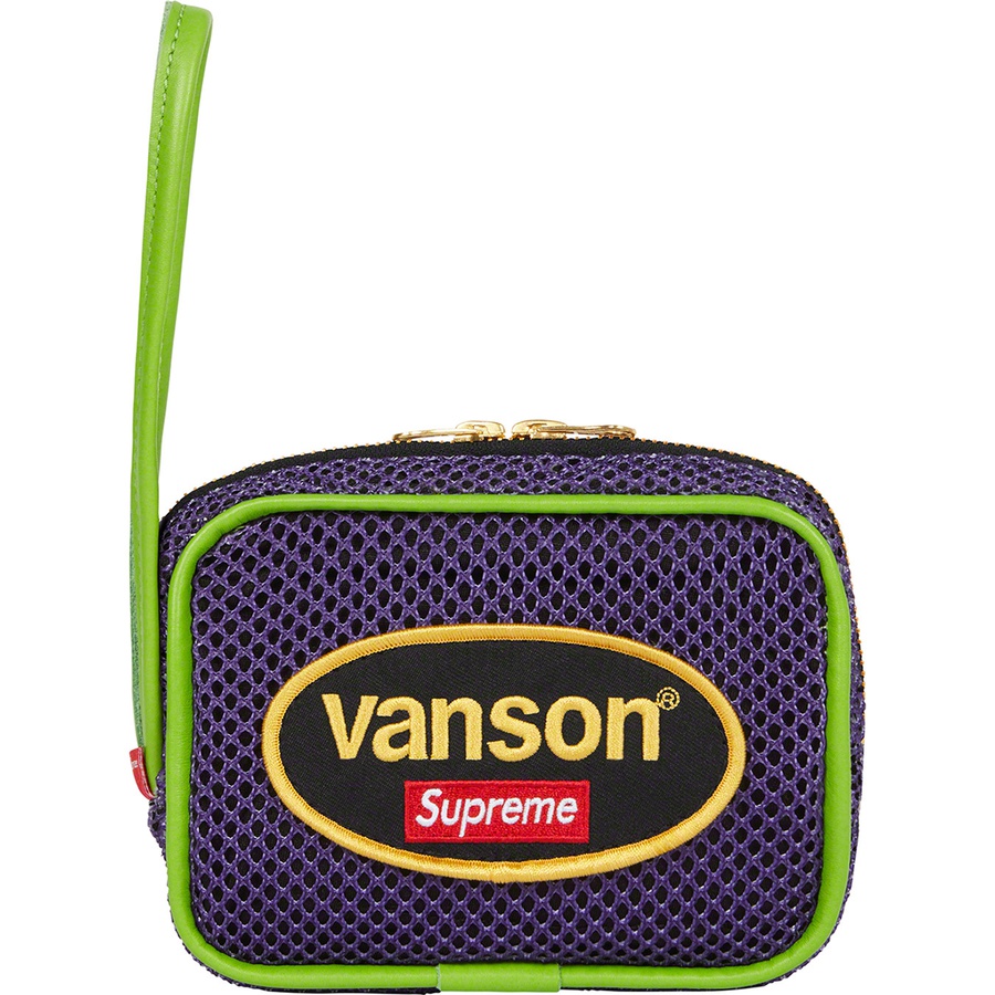 Supreme Supreme Vanson Leathers Cordura Mesh Wrist Bag (SS22) - Purple - $128