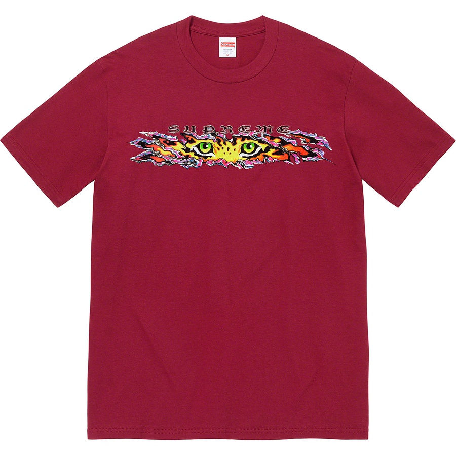Supreme Eyes Tee (SS22) - Cardinal - $40