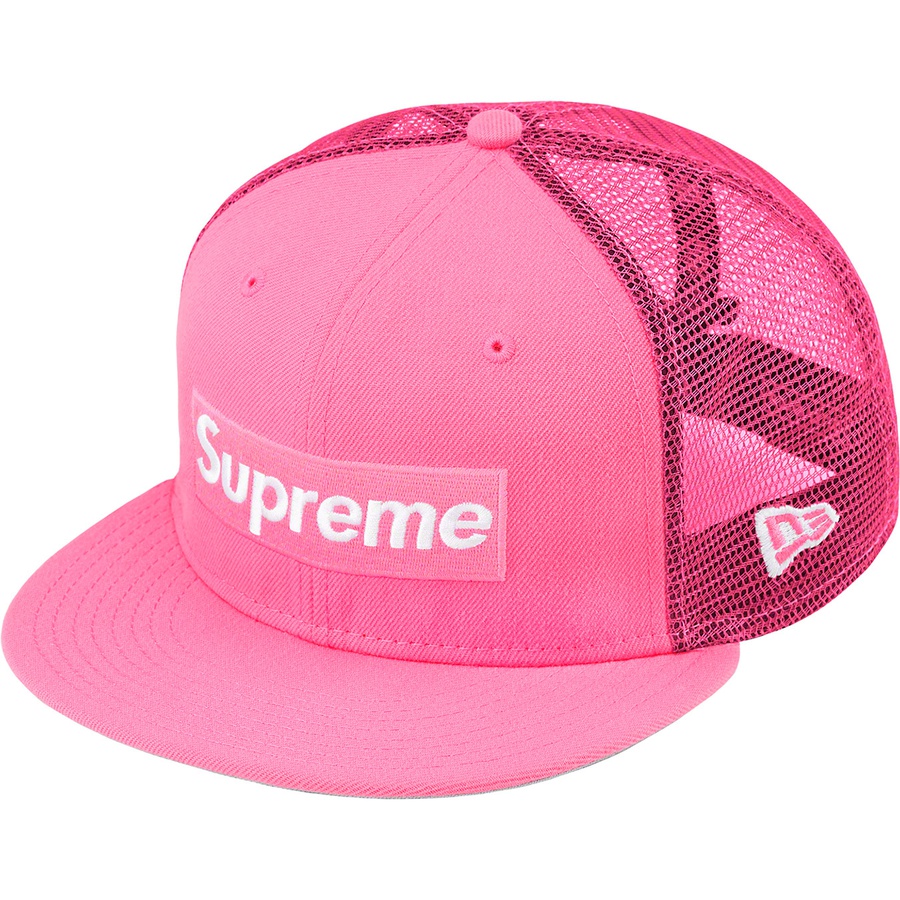 Supreme Box Logo Mesh Back New Era (SS22) - Pink - $48